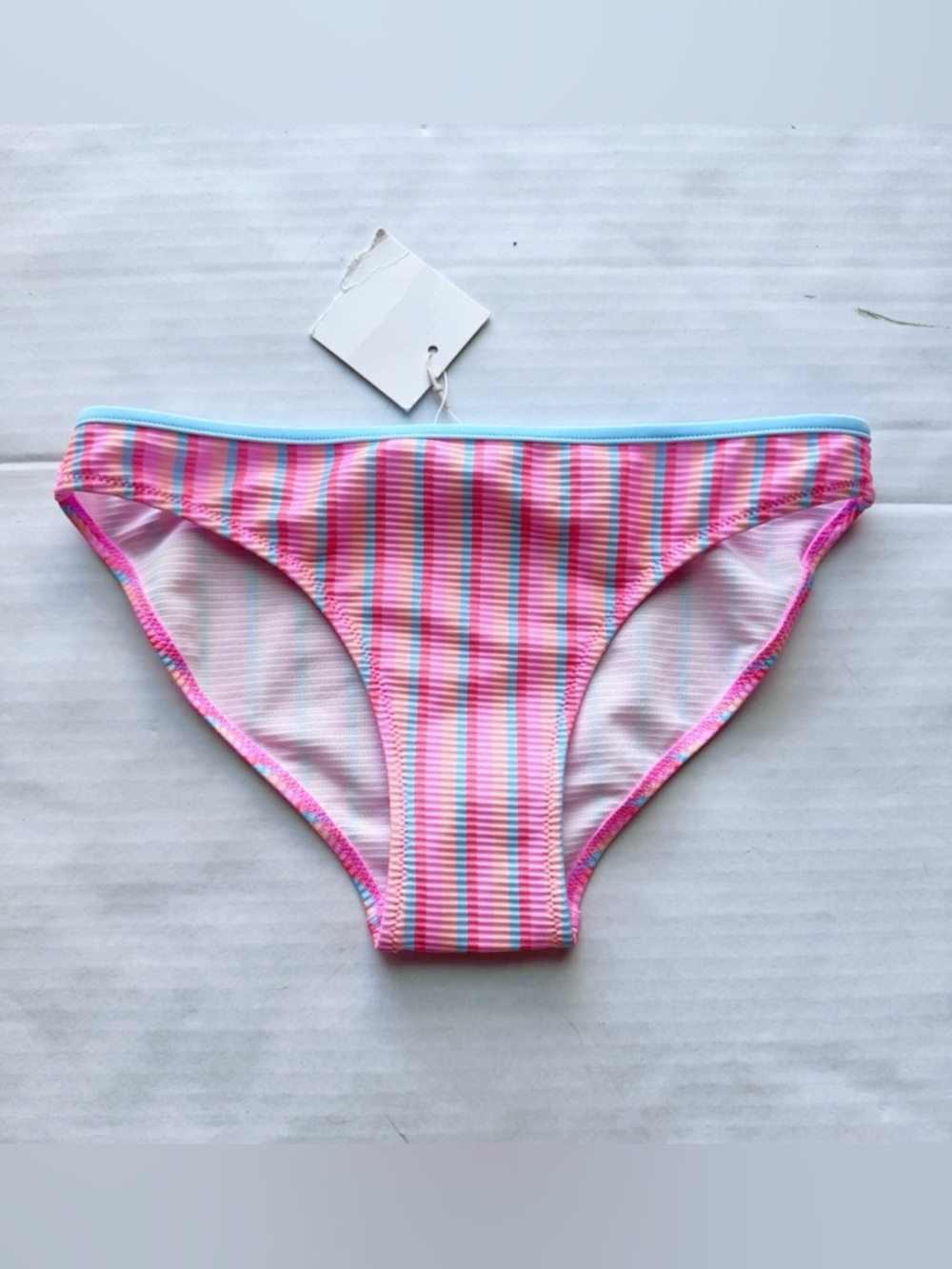 Zara Girl New Neon Striped bikini Bottoms size 11-12Y NWT